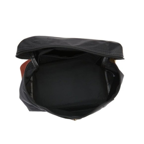 Longchamp Mini Le Pliage Backpack Black NWT Leather Nylon - Picture 4 of 8